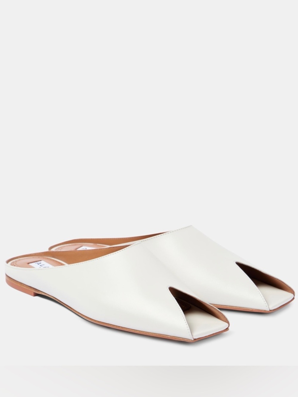 Alaia Leather peep-toe Mules